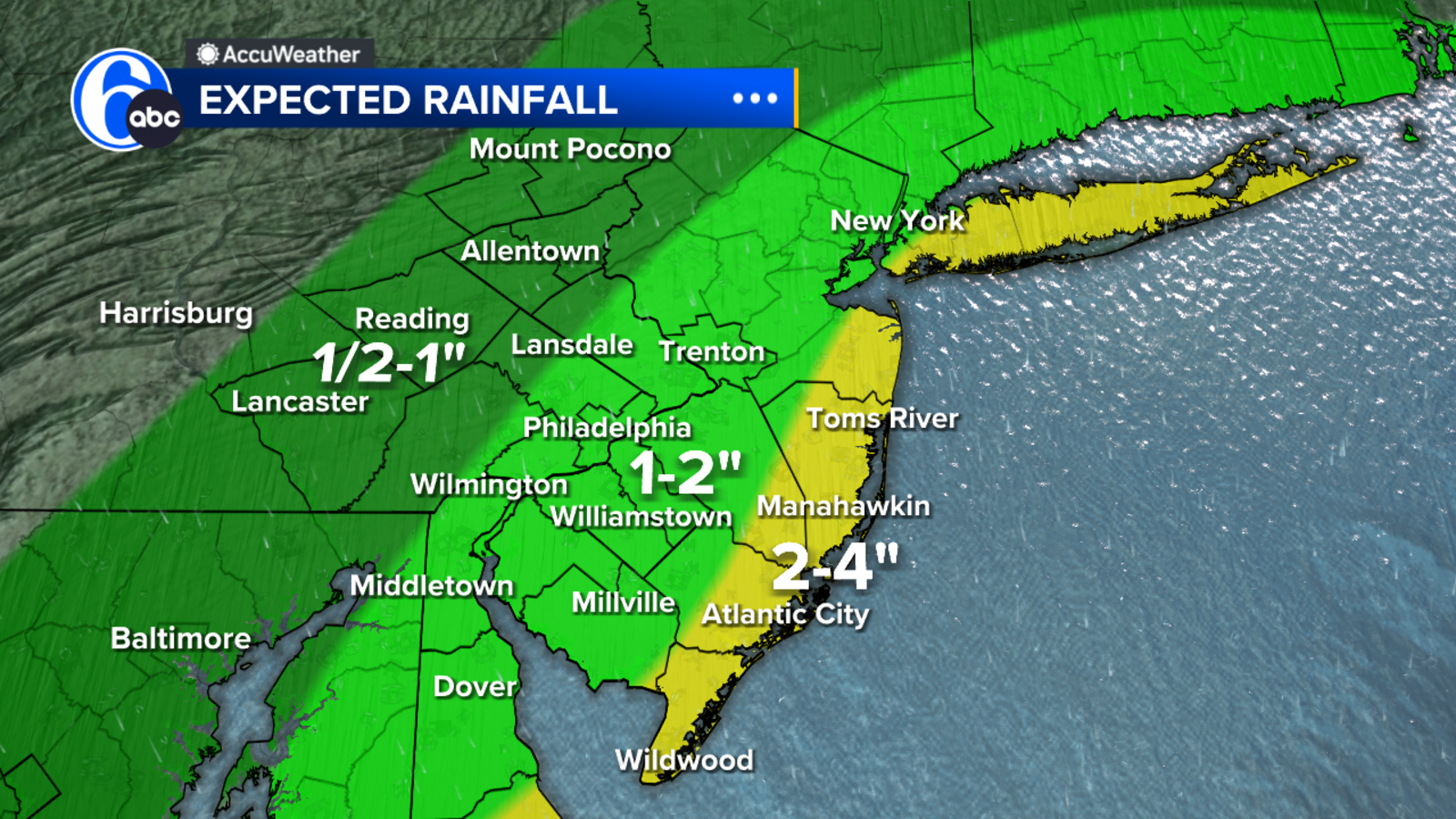NJ coastal storm: New Jersey declares State of Emergency as storm moves up the coast | Storm timeline - 6abc Philadelphia