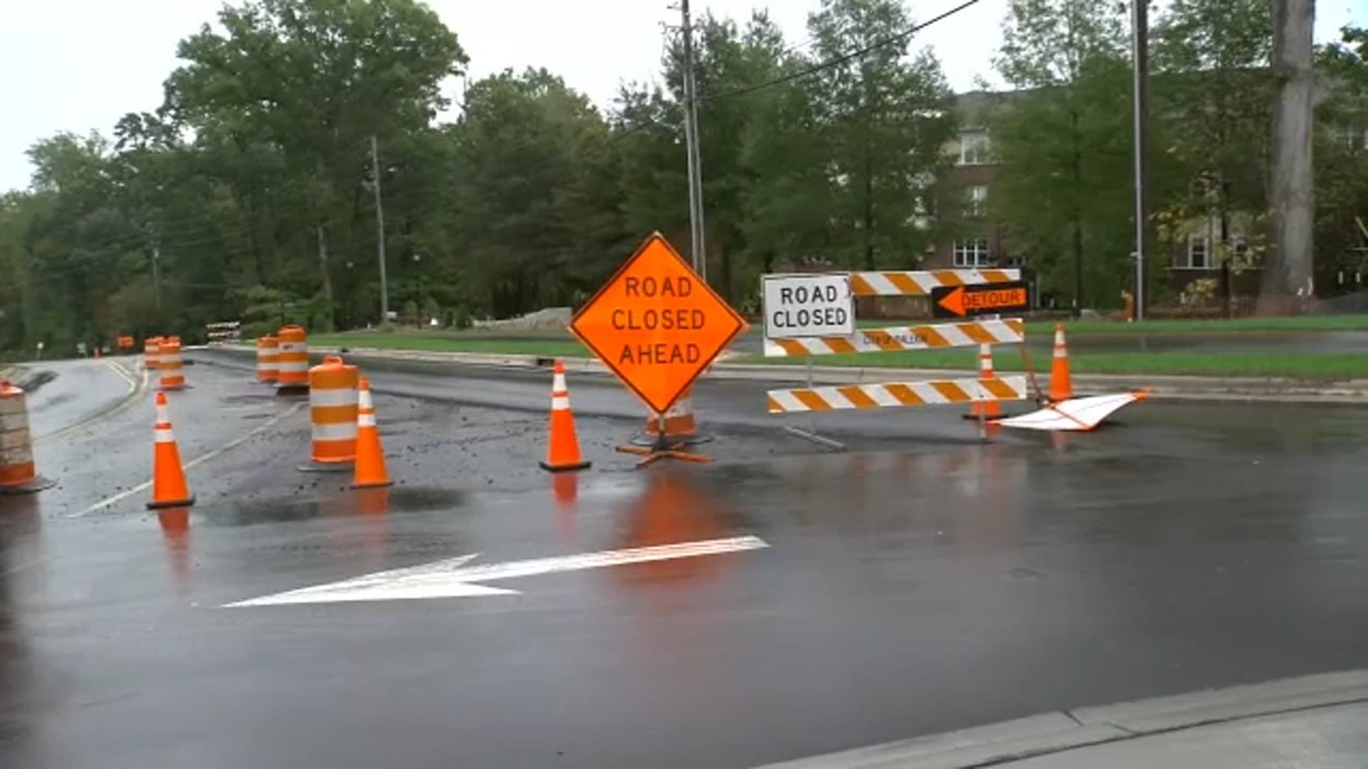 Portion of Blue Ridge Road in Raleigh closed until Monday