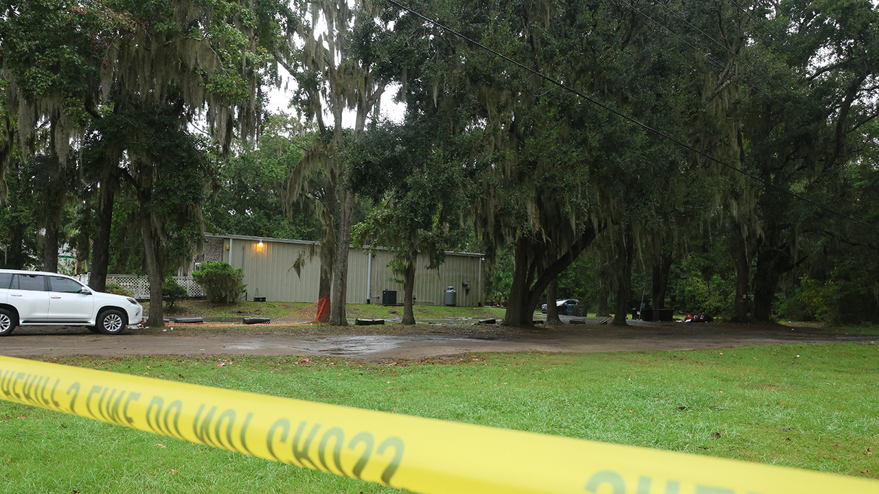 Crime-scene portion    is successful  spot  extracurricular  of Willie's Bar and Grill successful  St Helena Island, South Carolina, aft  a wide    shooting overnight.