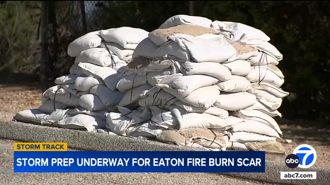 Storm preparations underway for areas around Eaton burn scar
