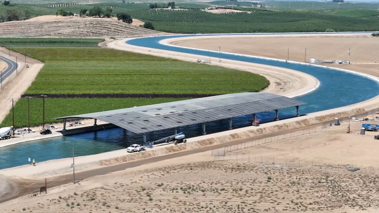 California's first solar-covered water canal now generating power
