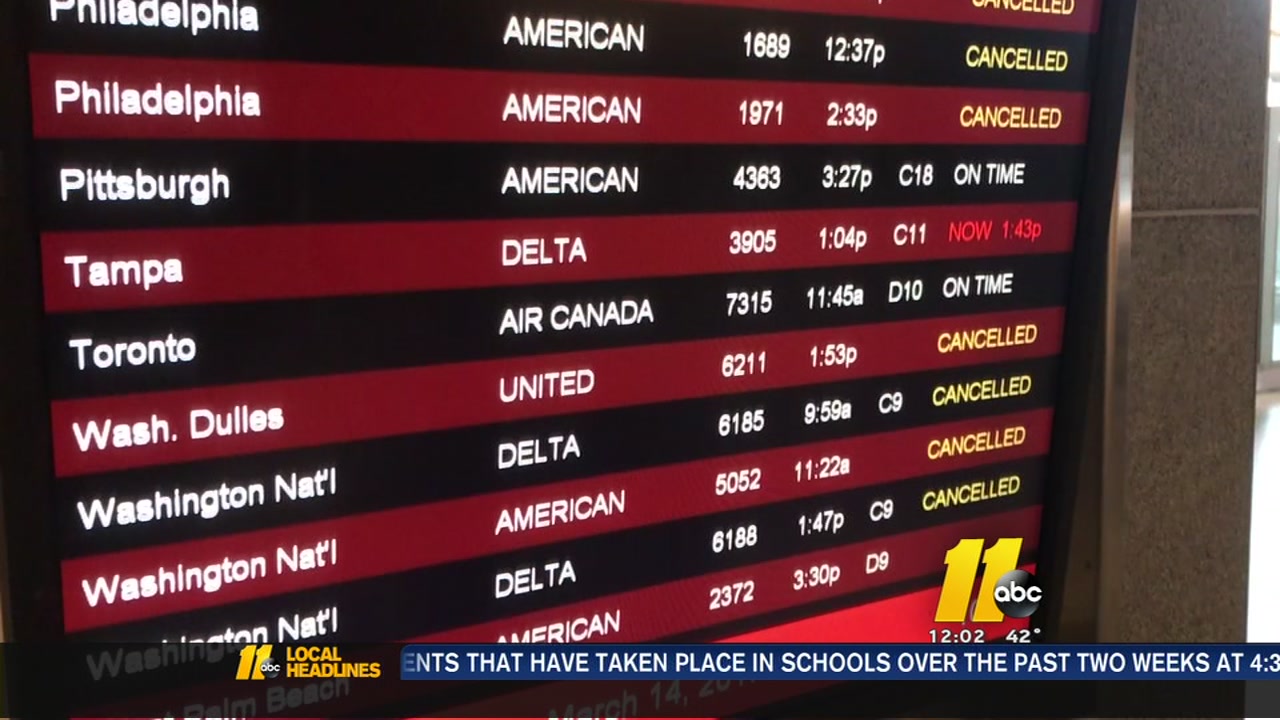 Airlines canceling thousands of flights in wake of nor'easter