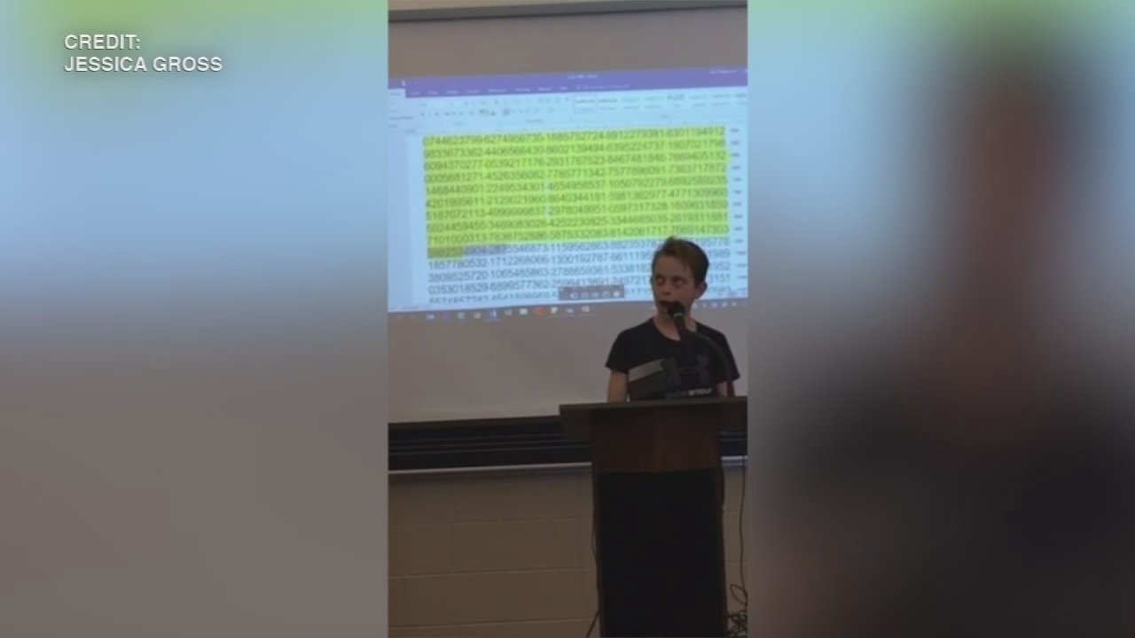 Geneva 5th grader memorizes 1,011 digits of Pi