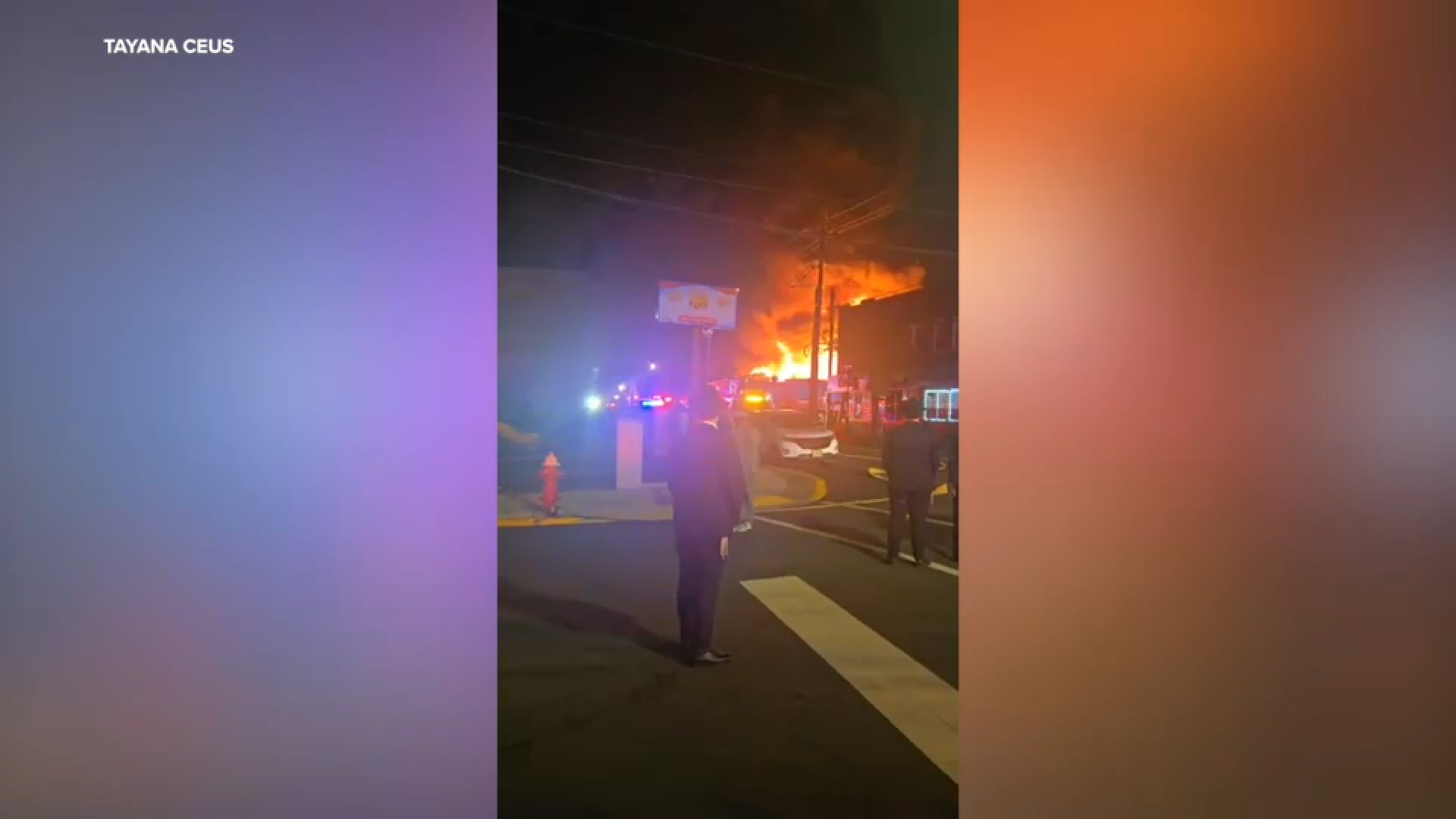 Massive fire breaks out at auto body shop in Hillside, destroys several businesses