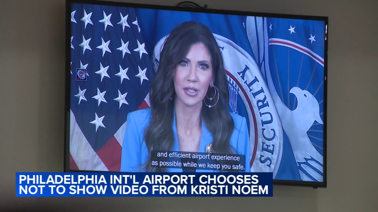PHL among airports refusing to play Noem video on shutdown impact, saying it's political
