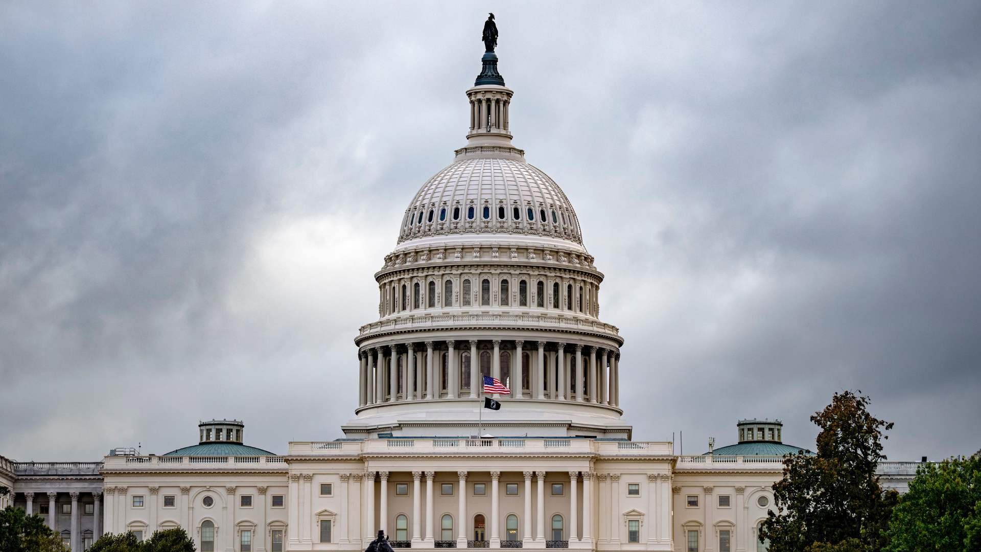 The Capitol is seen nether  grey  skies connected  the thirteenth time  of the authorities  shutdown, successful  Washington, Monday, Oct. 13, 2025.