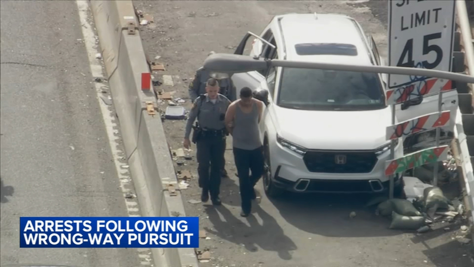 Police cars damaged, vehicle goes wrong way on I-95 during pursuit of ...