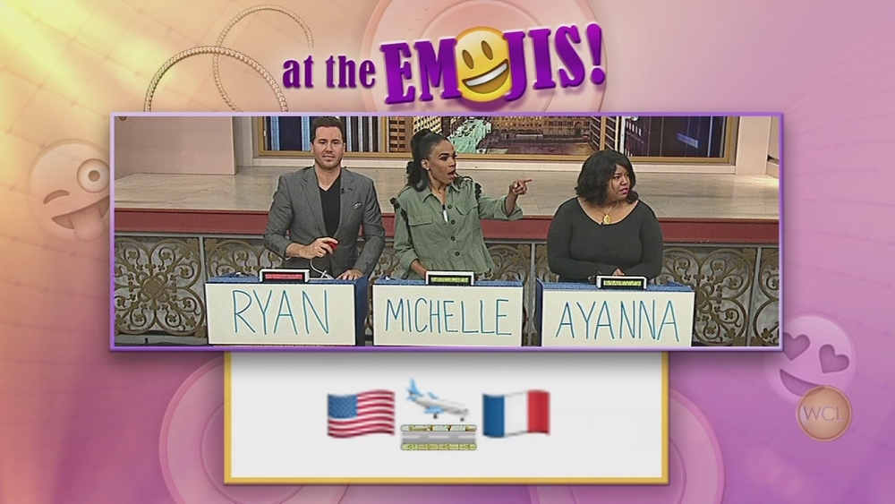 'At the Emojis': Michelle Williams plays along