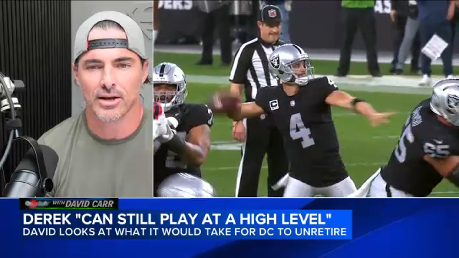 QB&A with David Carr: Derek Carr "staying ready" amid unretirement rumors
