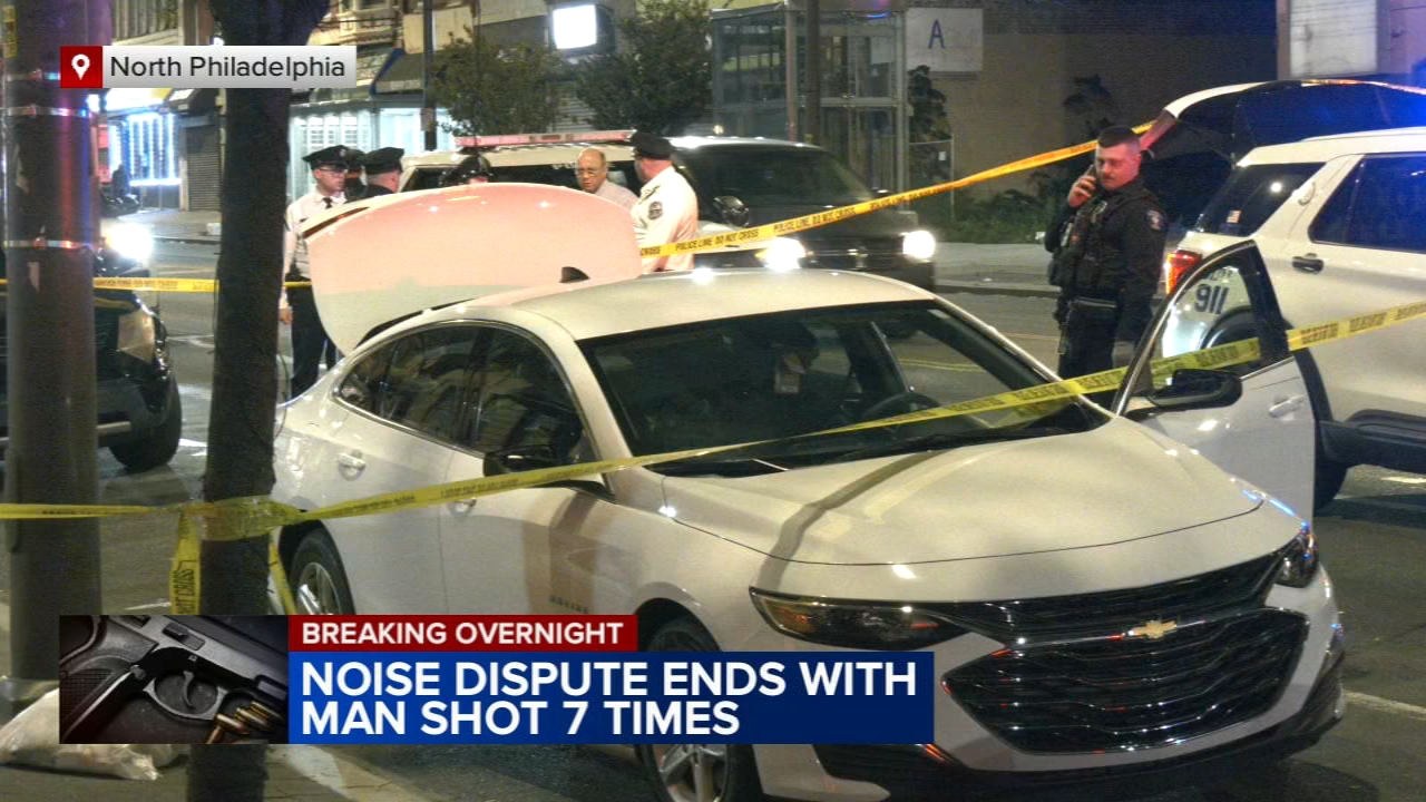 Man shot 7 times after dispute over noise in North Philadelphia