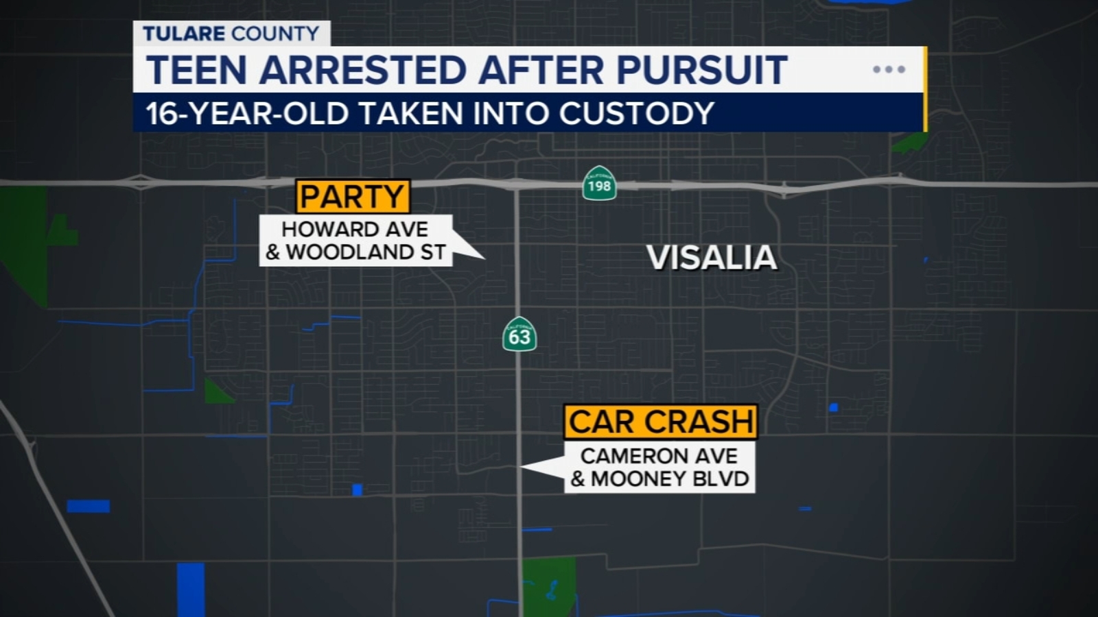 Teen arrested after crashing truck during pursuit in Visalia, police ...