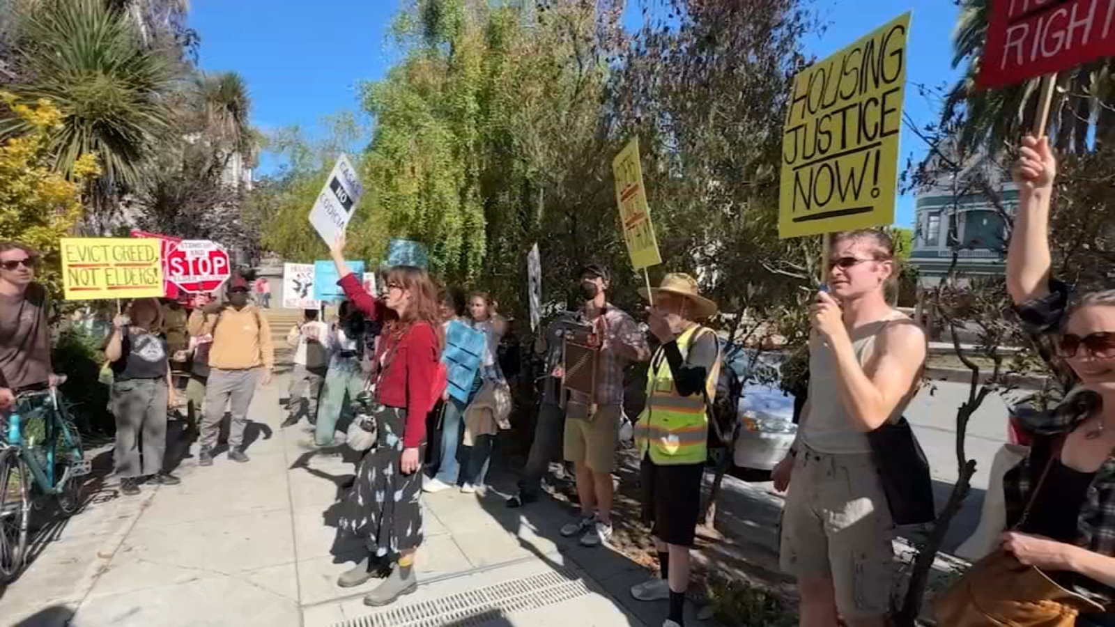 Dozens protest eviction of 3 disabled seniors from apartment in SF: ‘Where are we going to go?’