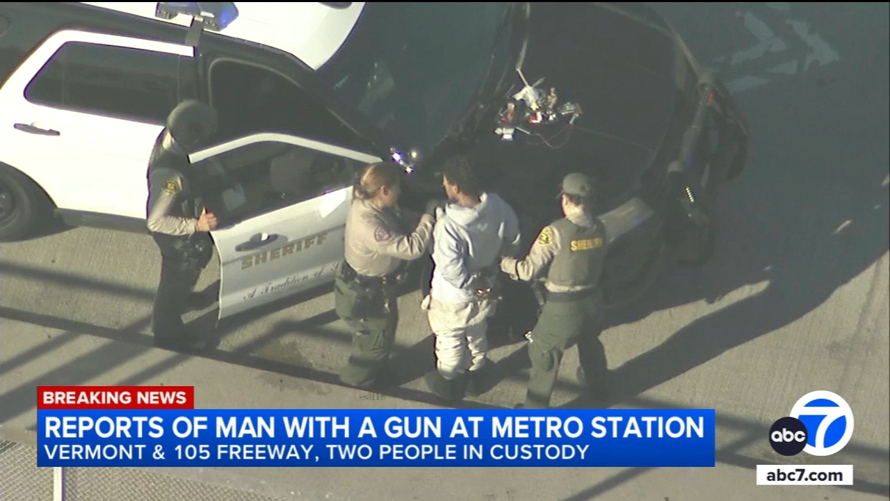 2 in custody after reports of armed man at South LA Metro station