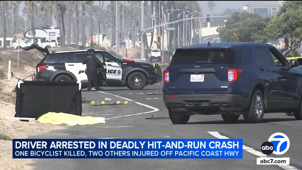 1 bicyclist killed, 2 others injured in Huntington Beach crash