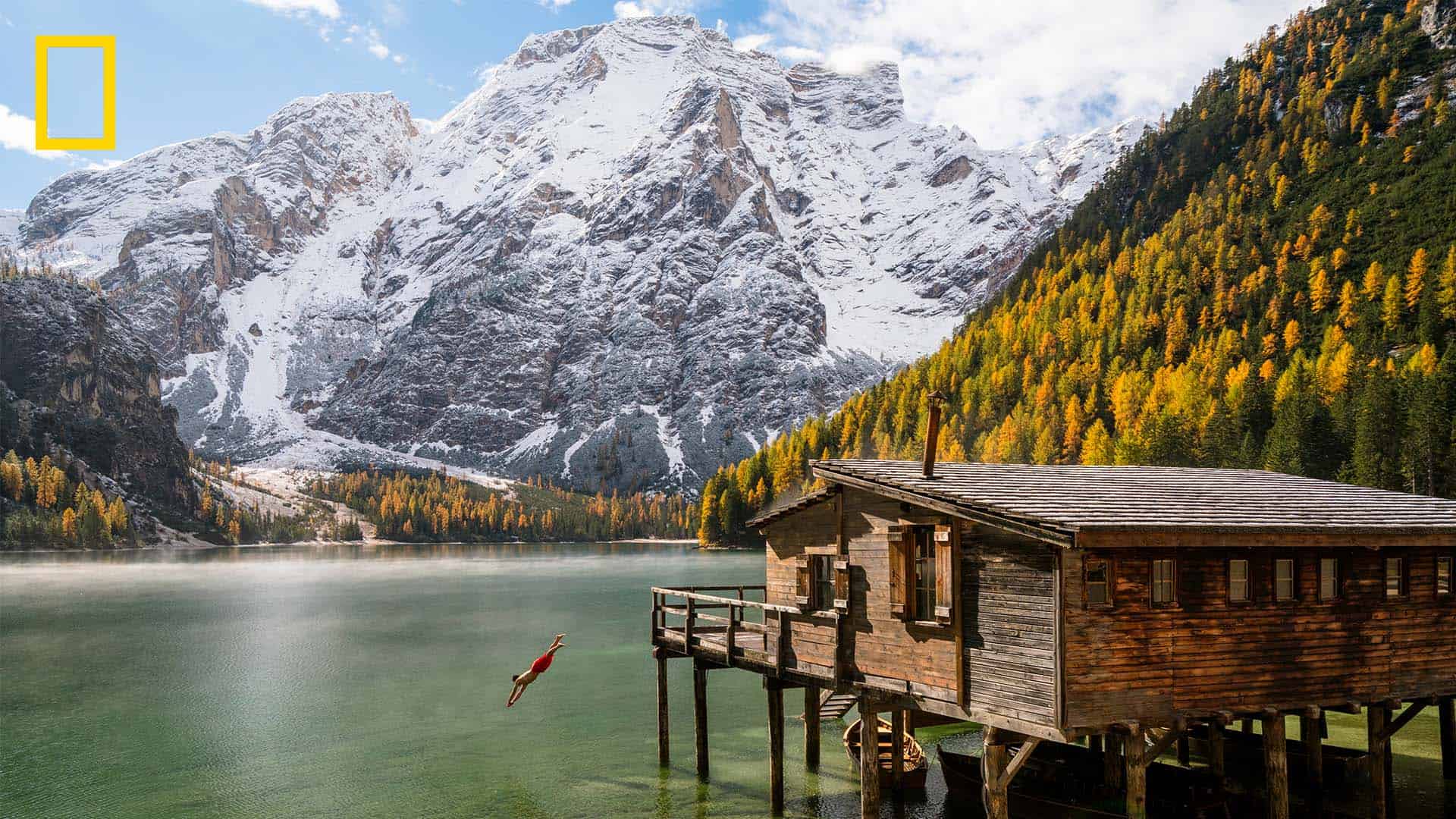 Fans should consider Italy's Dolomite Mountains, and explore in picturesque scenery such as Lago di Braies (Lake Braies) in the Tyrol.