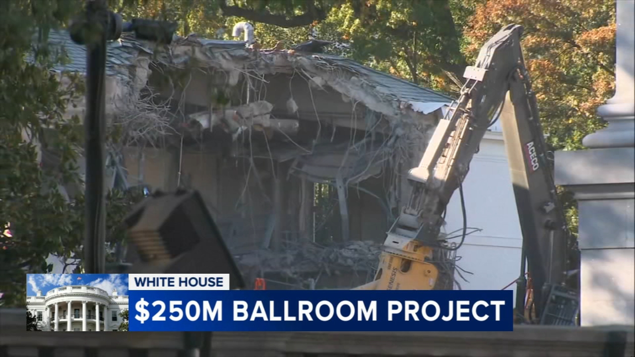 The White House starts demolishing part of the East Wing to build Trump's  ballroom - ABC7 Los Angeles