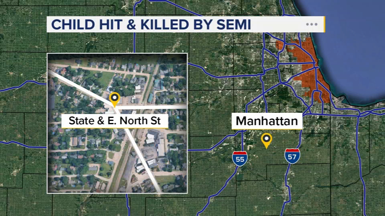 Boy, 13, on bicycle killed in crash with semi-trailer in Manhattan