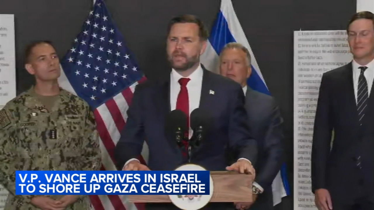 Vance arrives in Israel to shore up Gaza's fragile ceasefire