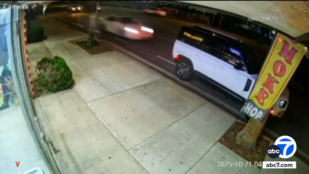 Driver slams into parked SUV on Anaheim street, video shows
