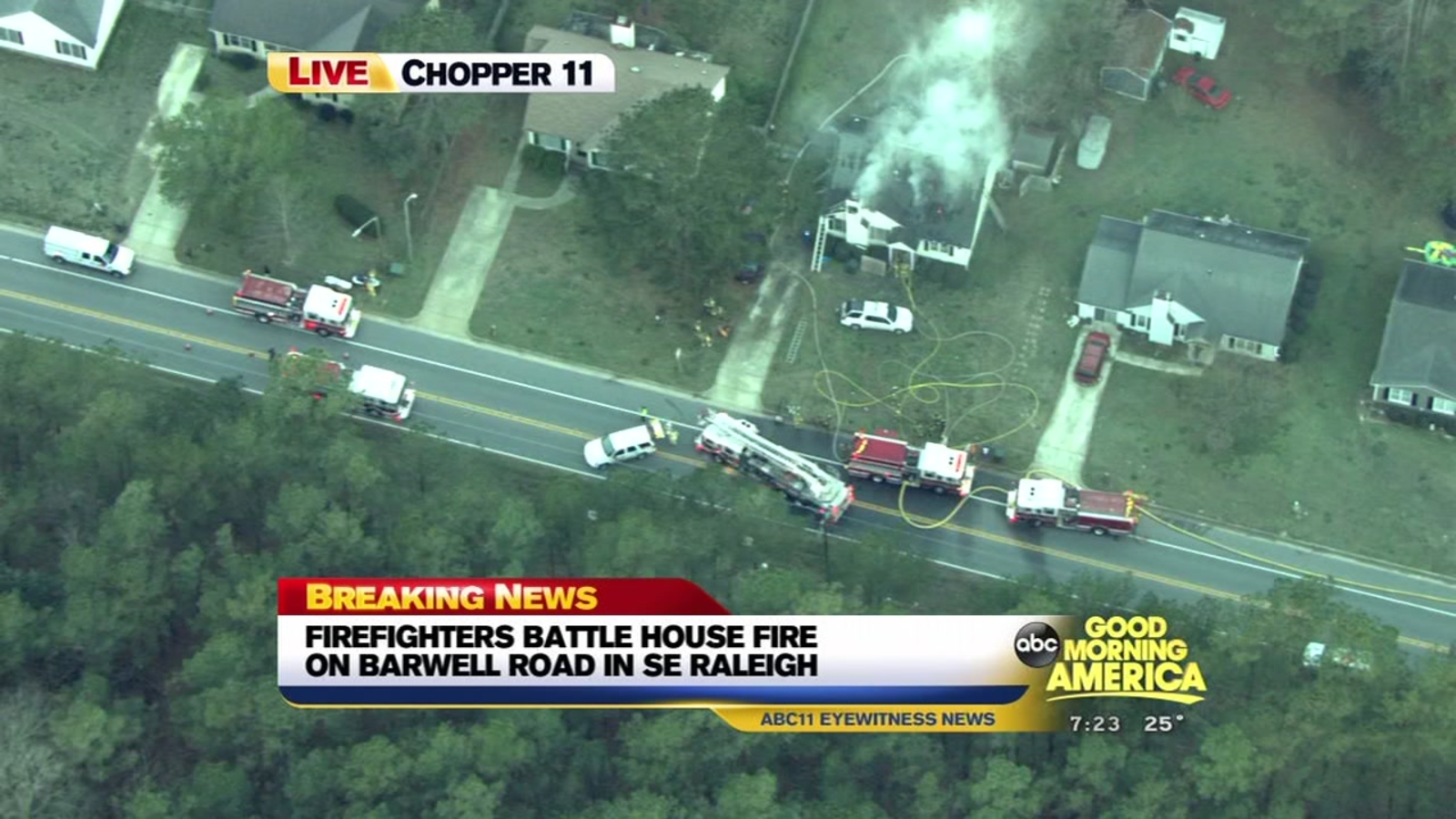 Firefighters battle house fire in Raleigh ABC11 RaleighDurham