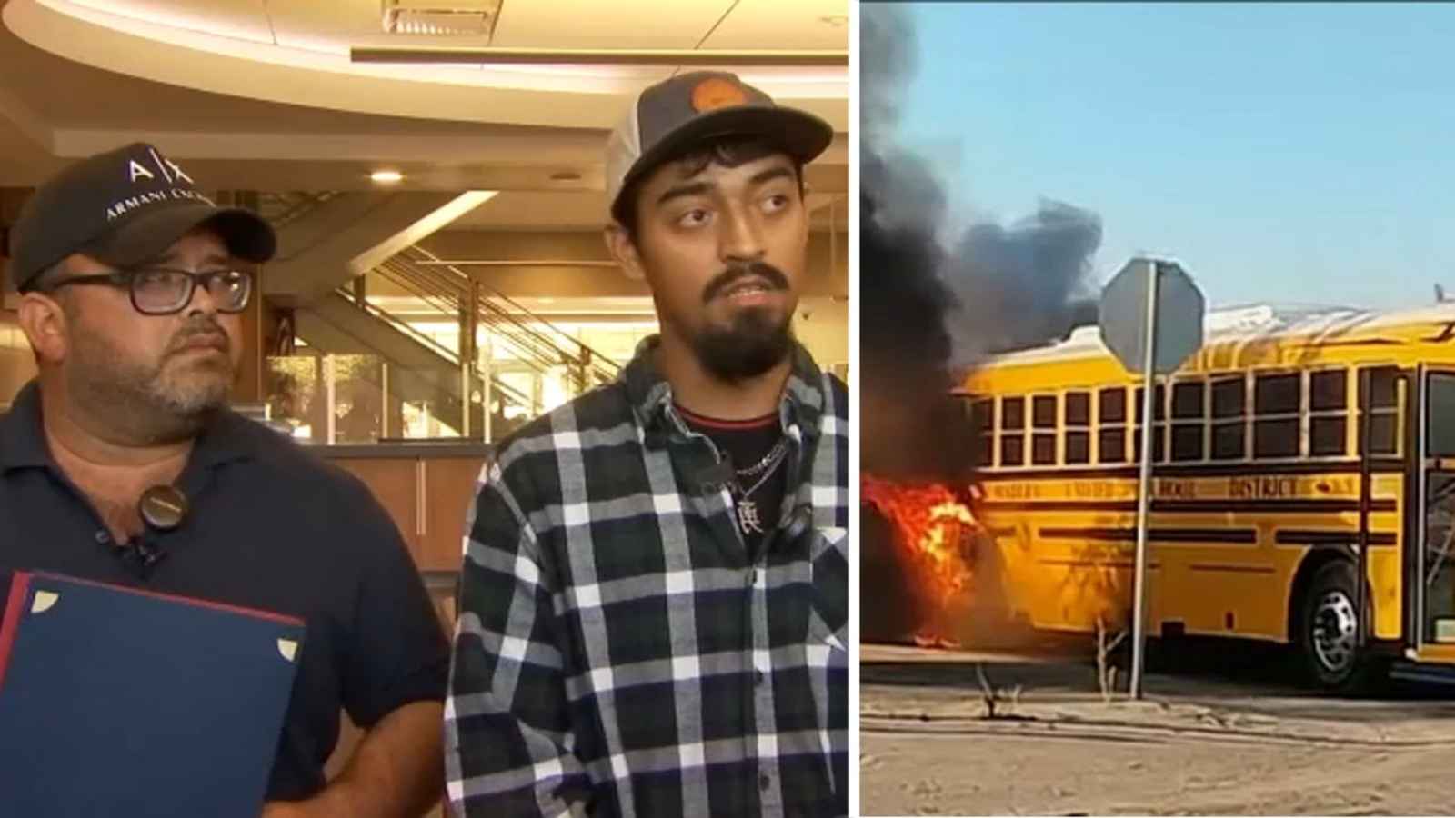 2 good Samaritans honored for saving students from burning school bus in  California - ABC7 Los Angeles