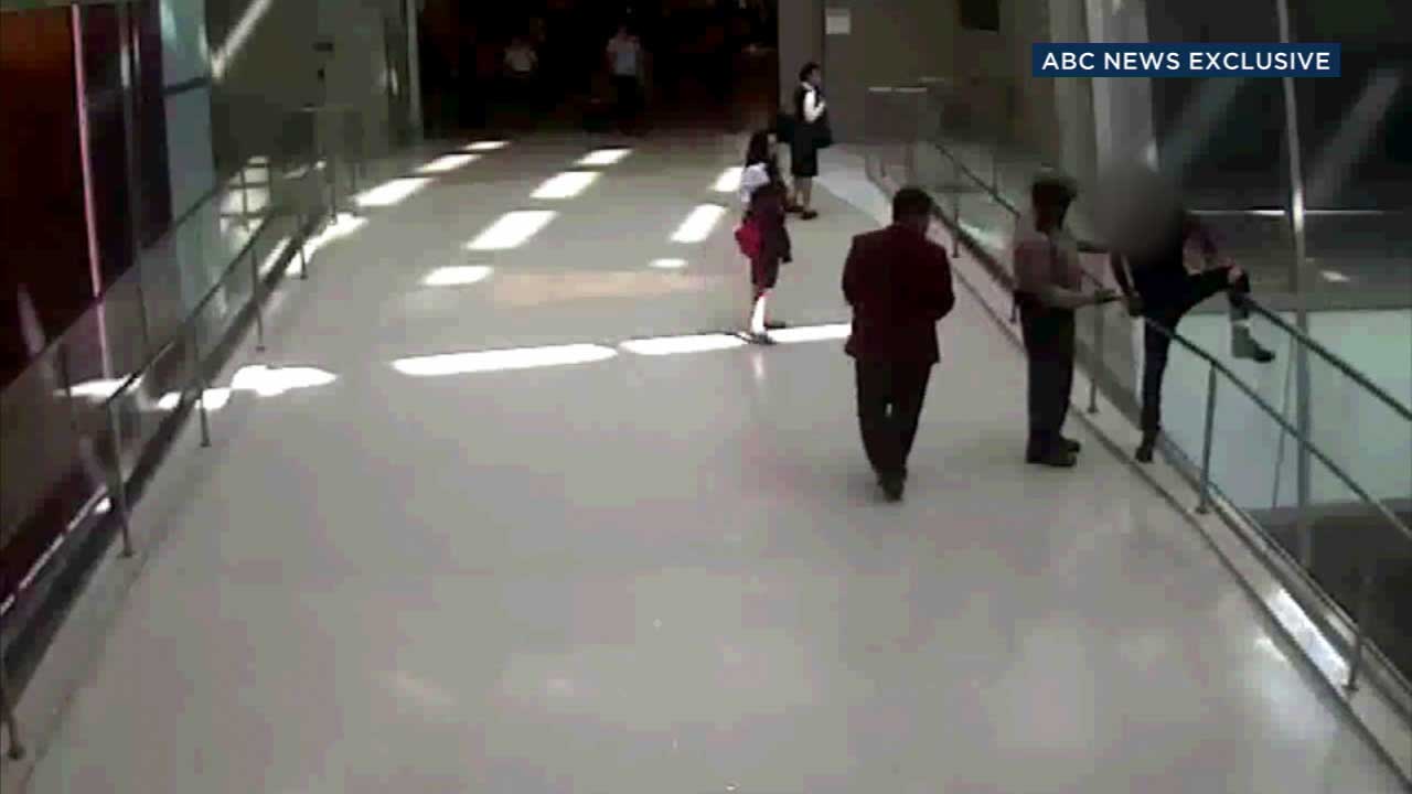 VIDEO: LAX security officer stops man from jumping off pedestrian bridge -  ABC7 Los Angeles