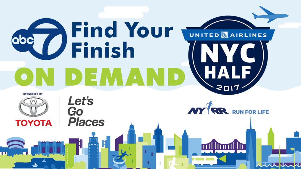 2017 NYC Half Find Your Finish: Wheelchair winners, and men's' and women's first place winners cross the line