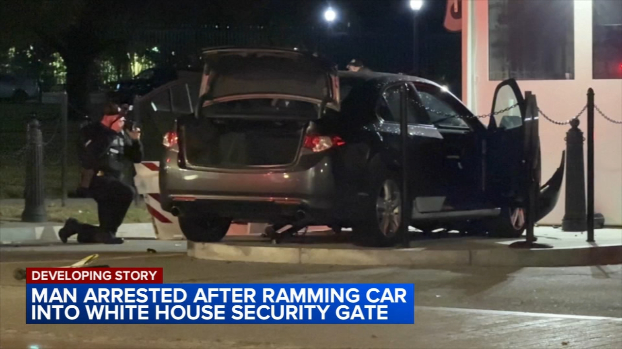 Person arrested after driving car into White House barricade