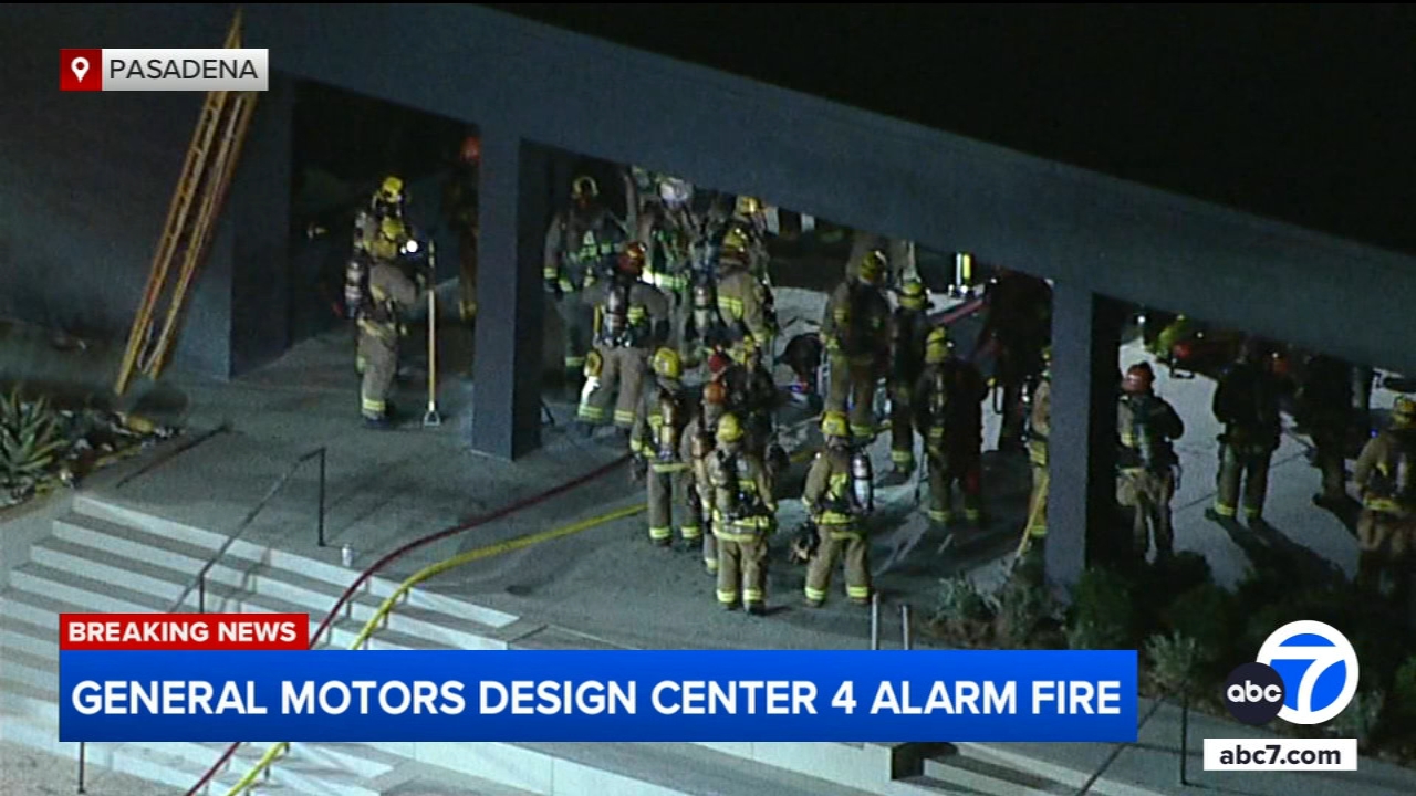 Fire erupts at General Motors facility in Pasadena