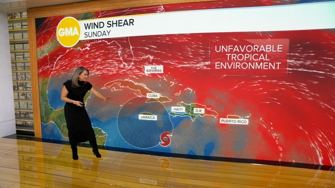 Si prevede che la tempesta tropicale Melissa raggiungerà lo status di uragano sabato mattina.