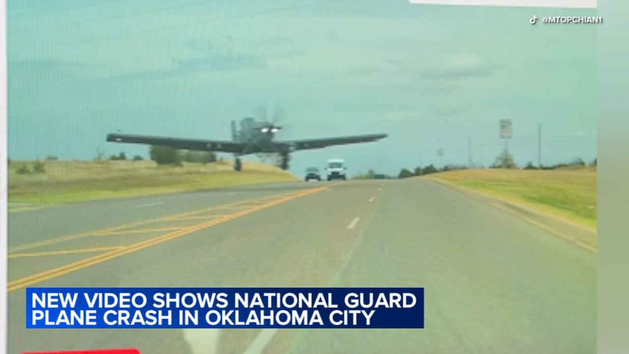 Video shows National Guard plane crash in Oklahoma City