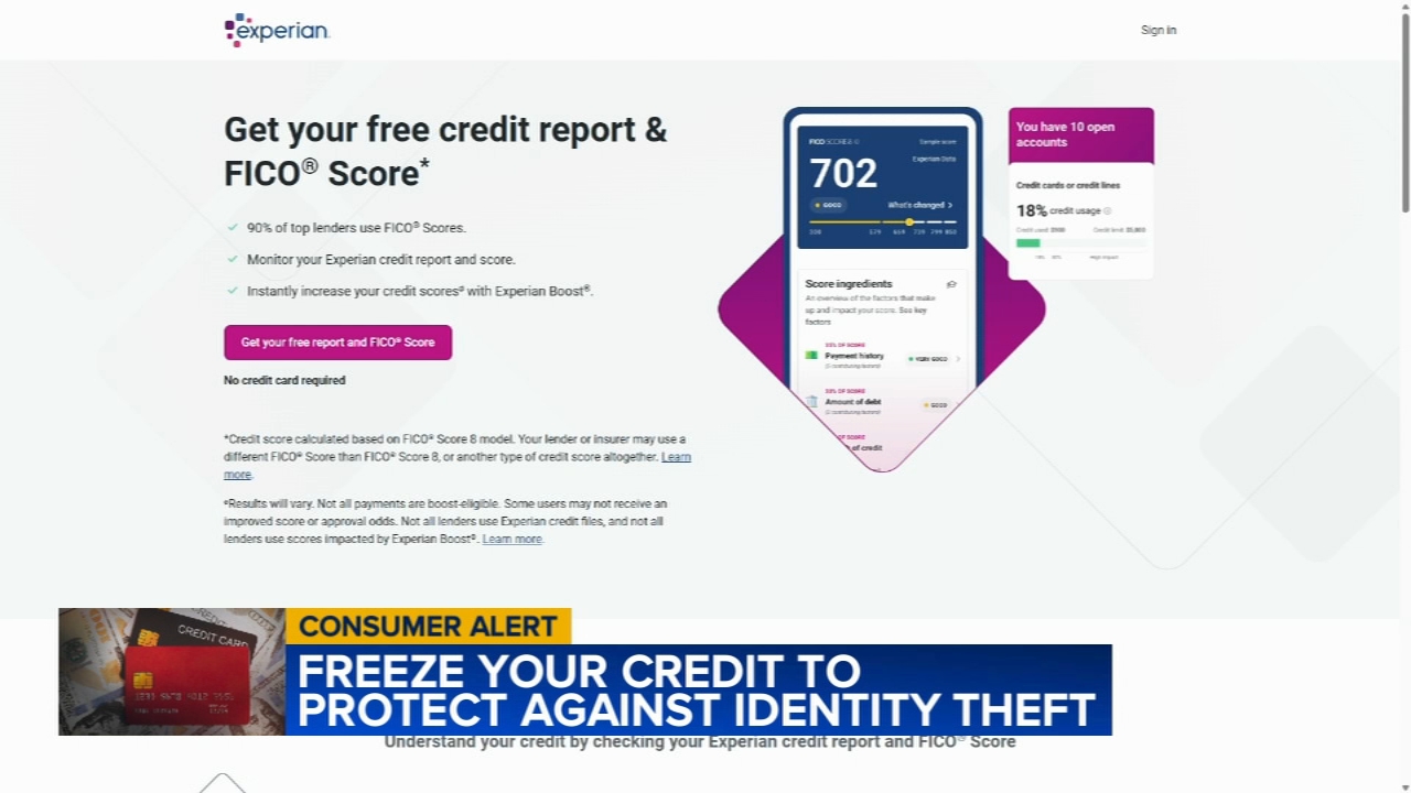 Consumer Alert: Expert from Identity Theft Resource Center says you should  freeze your credit to prevent fraud - 6abc Philadelphia