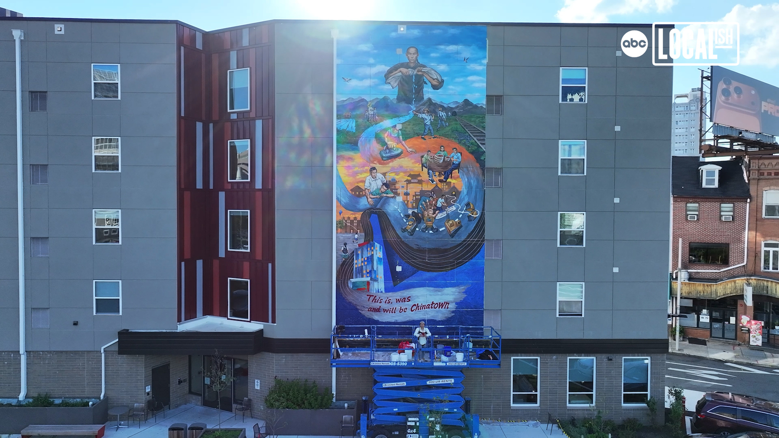 Artist Chenlin Cai reimagines the history of Philly's Chinatown in new mural!