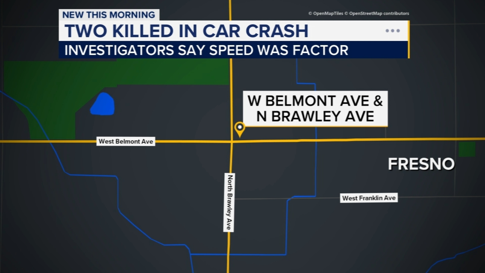 2 dead, 1 hospitalized after crash in Fresno County, CHP says