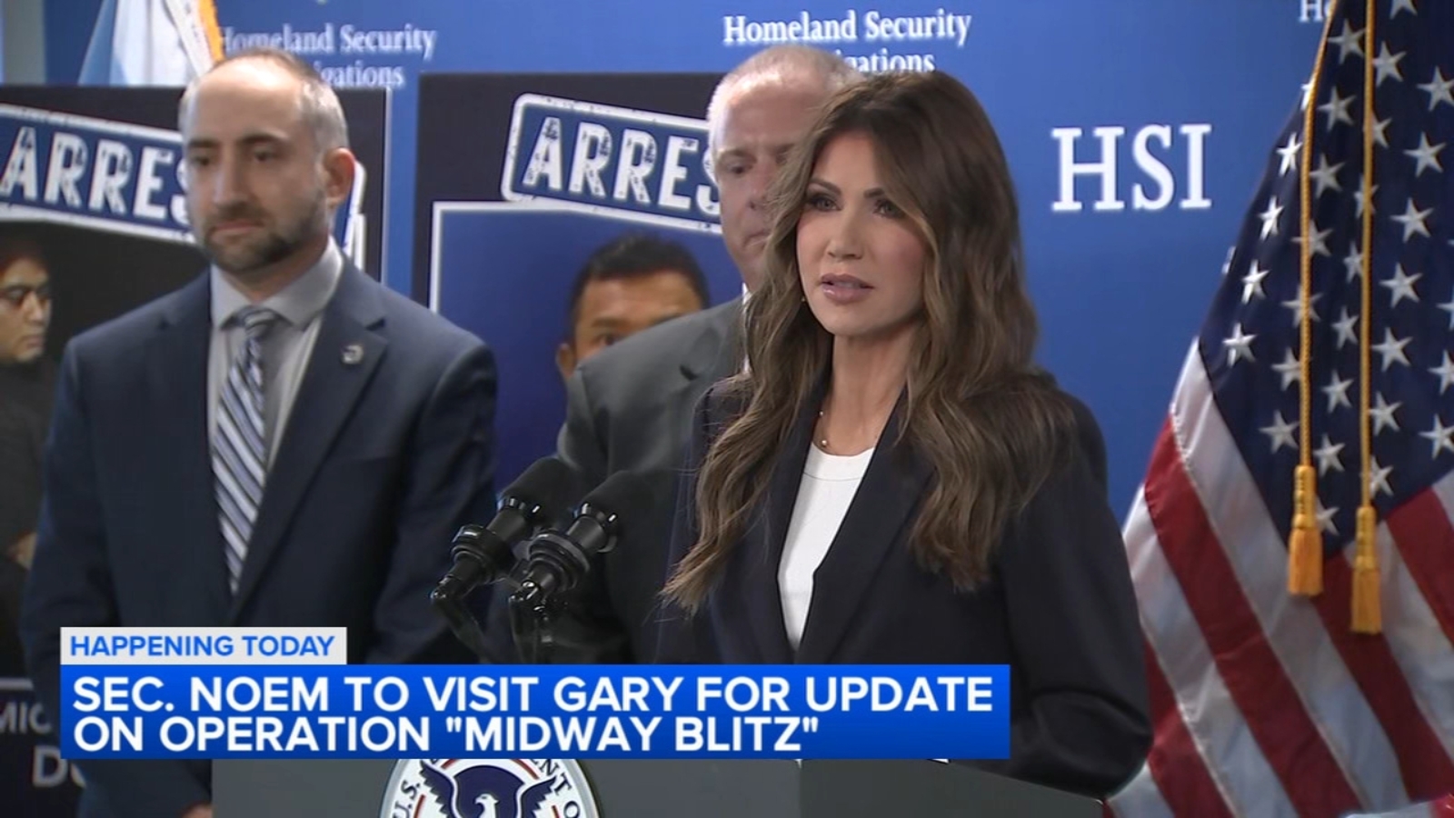 DHS Secretary Kristi Noem to speak in NW Indiana Thursday