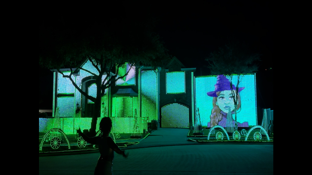 Pearland Halloween Light Display Thrill Neighborhood Kids