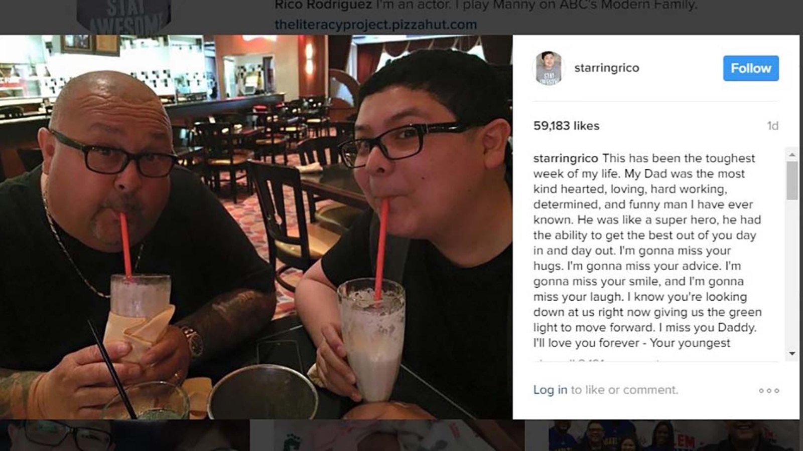 'Manny' of 'Modern Family' mourns father in Instagram post - ABC13 Houston