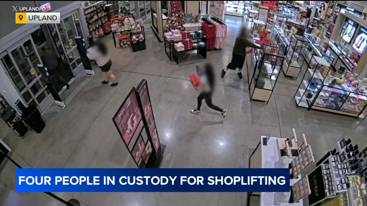 Video shows suspects taking off with boxes of fragrance products