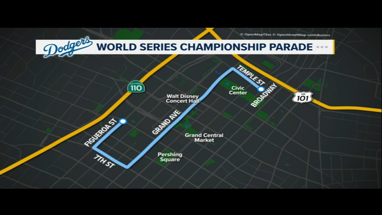 Parade, Dodger championship celebration to be held Monday