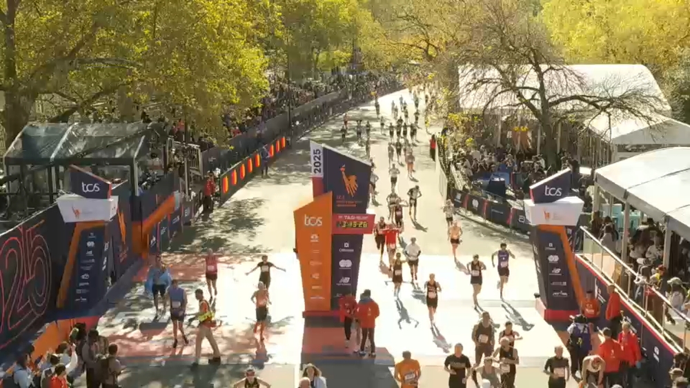 Finish line from 12pm through 1230pm