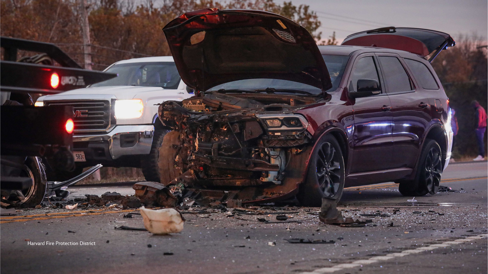 2 children among 5 injured in head-on crash in unincorporated Harvard, fire officials say