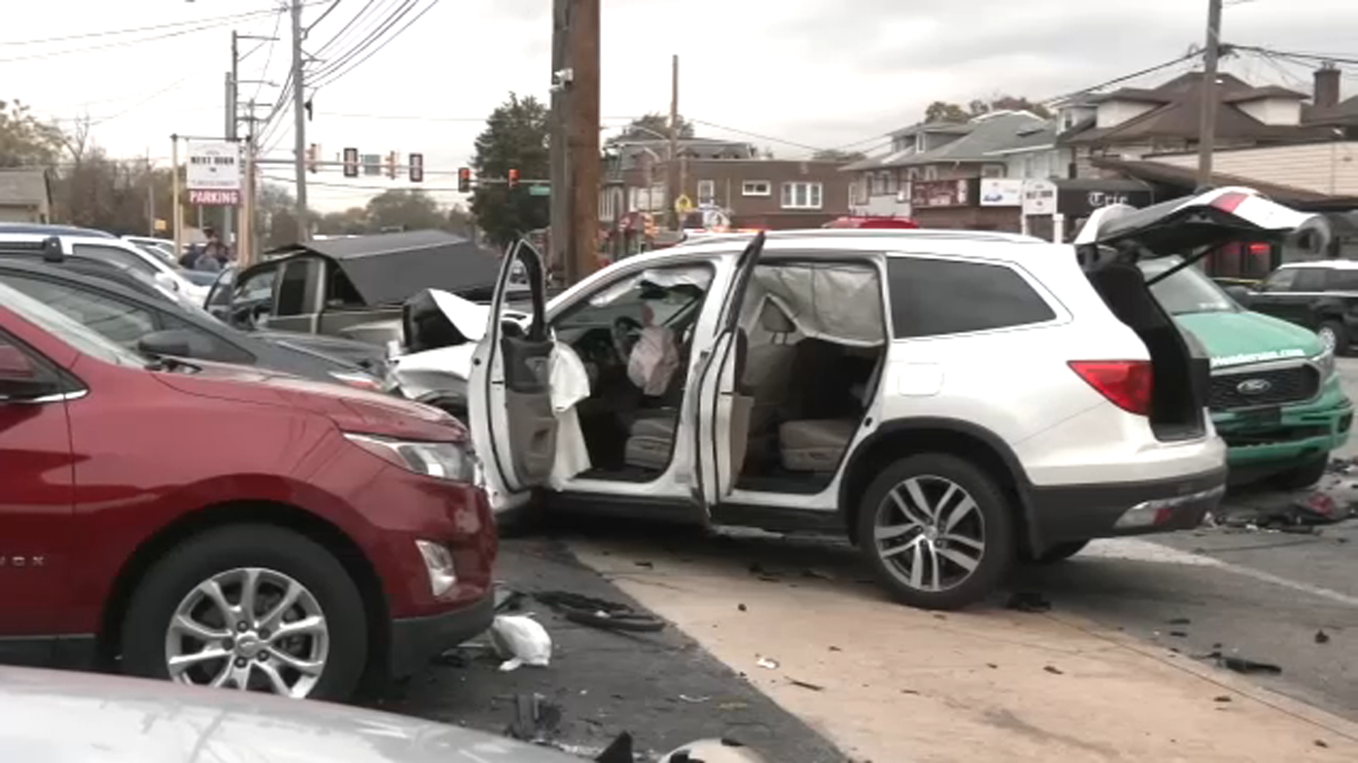At least one person was hurt after a serious crash on Chester Pike in Delaware County.