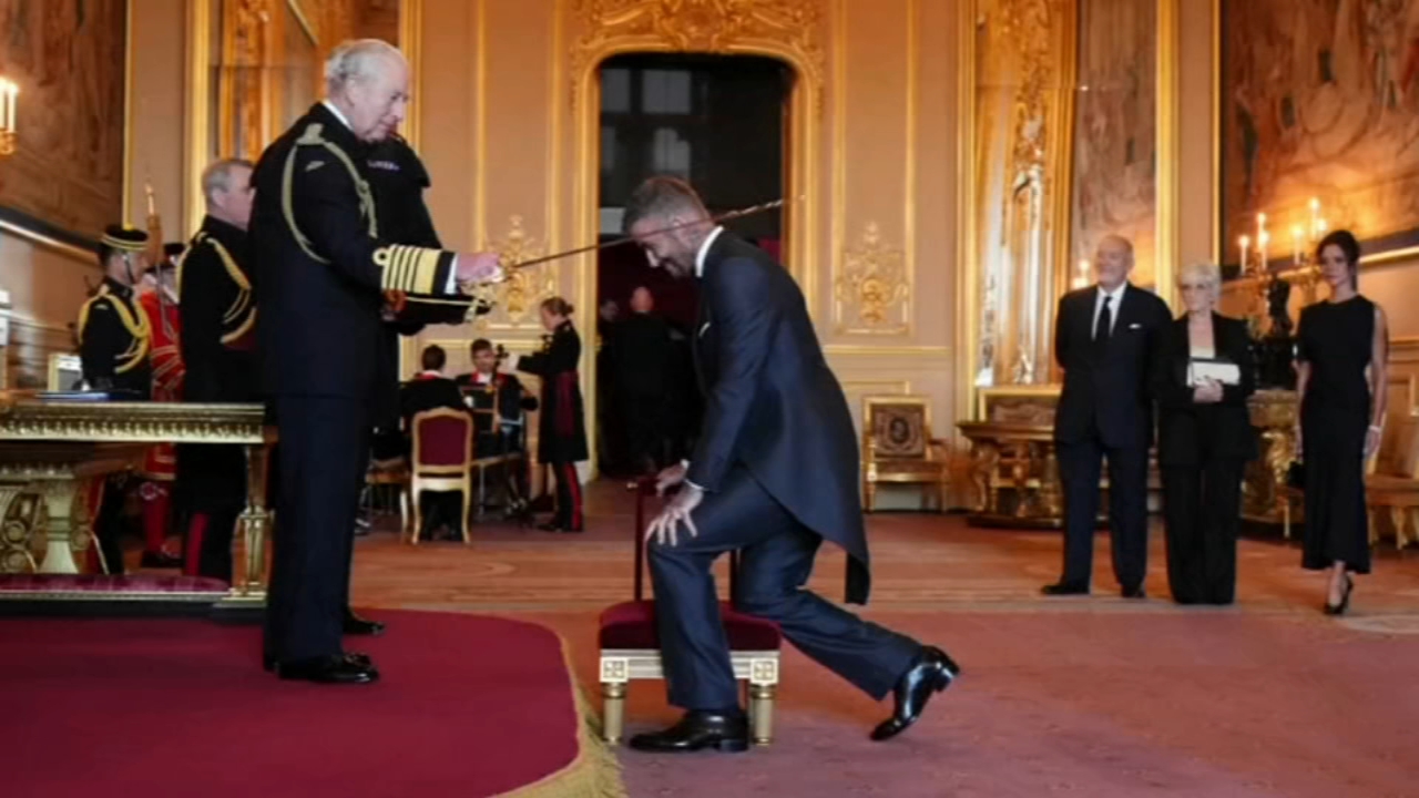 David Beckham knighted by King Charles at Windsor Castle