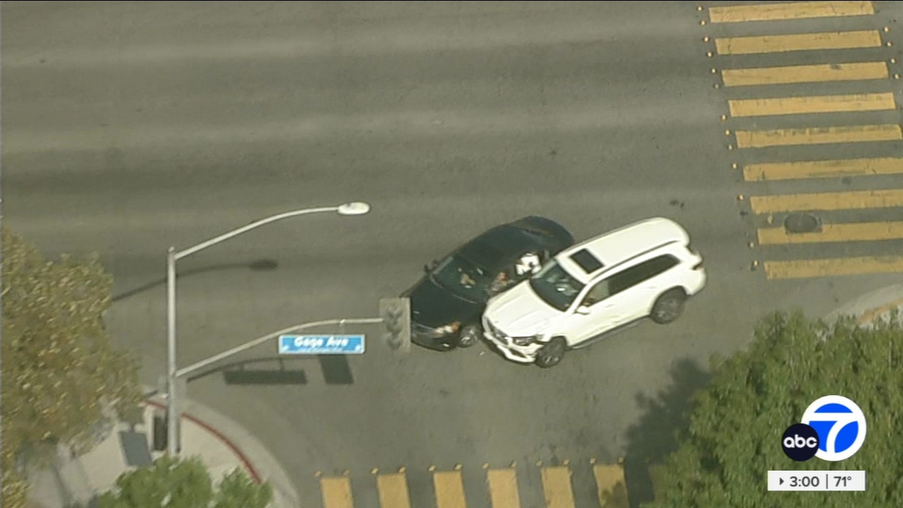 Chase suspect slams into family's sedan in Huntington Park