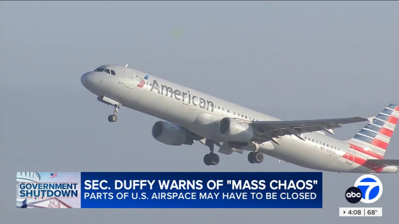 Dept. of Transportation may have to close some airspace next week
