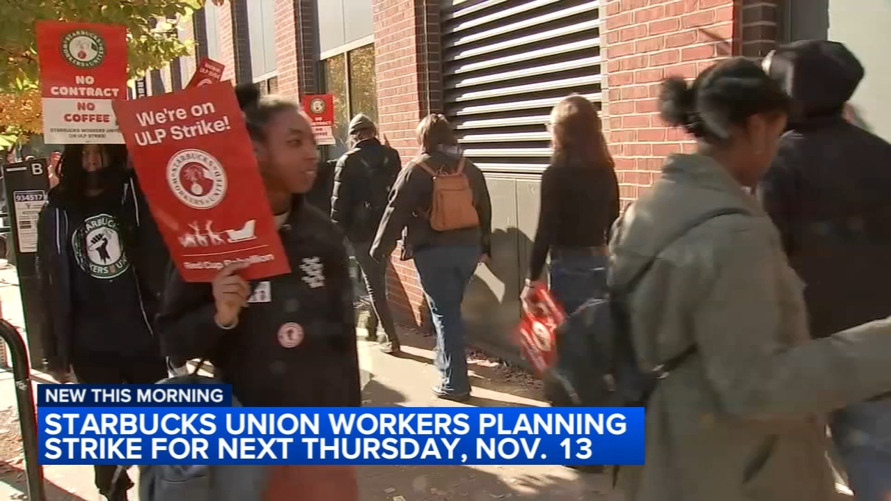 Starbucks' union workers plan strike next week unless company agrees to a contract