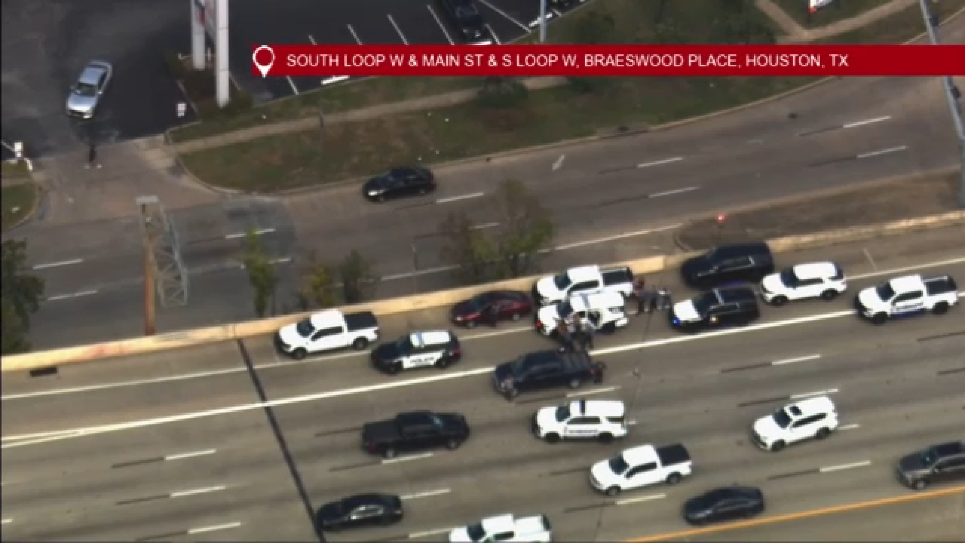 Multi-agency chase ends along Houston's South Loop after driver runs out of gas, police say