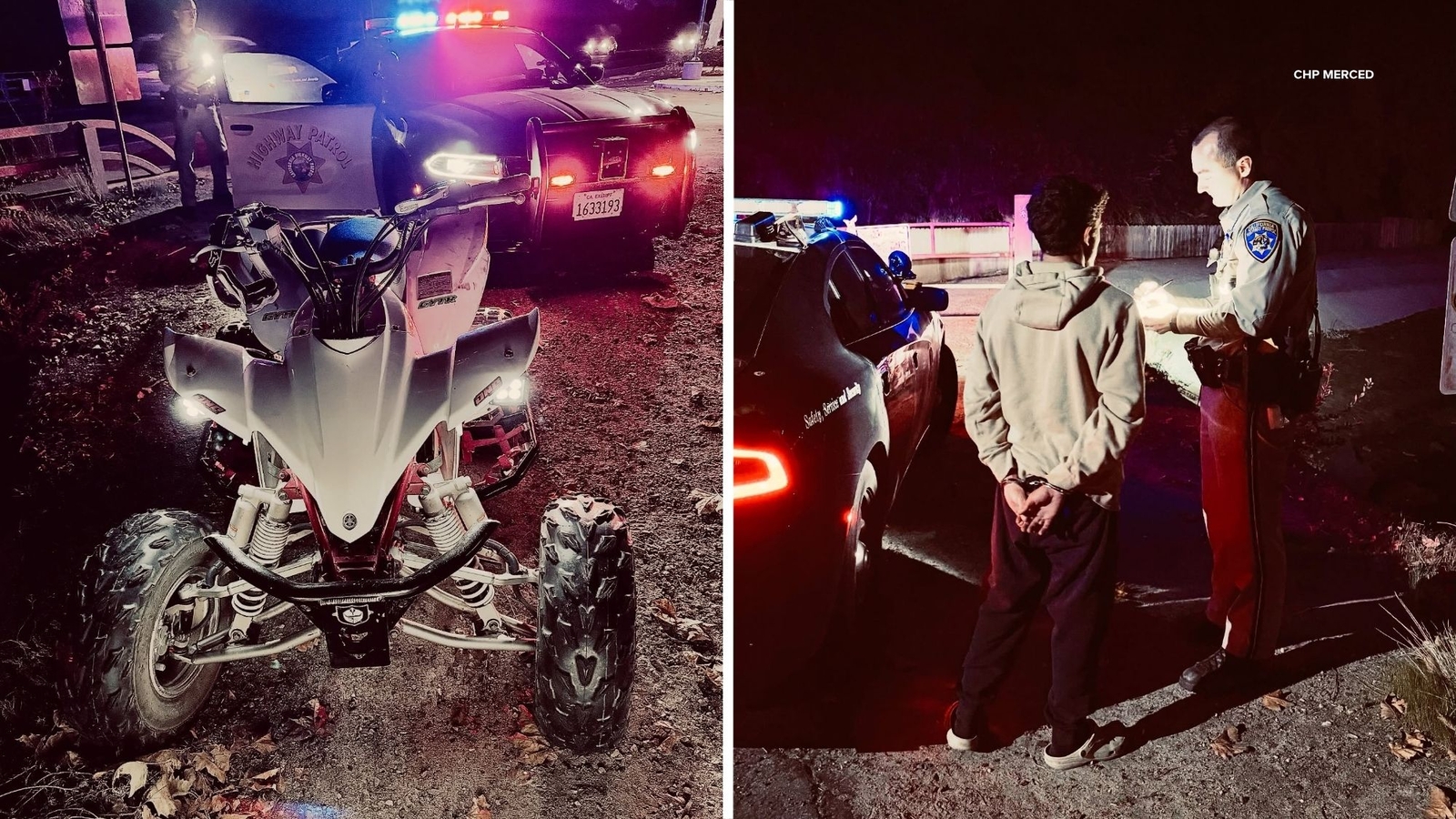 ATV driver suspected of DUI arrested after Merced County pursuit and crash, CHP says