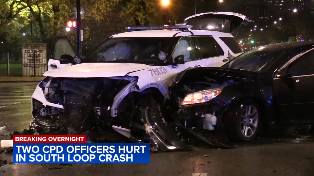 2 officers hurt in South Loop Crash, Chicago police say