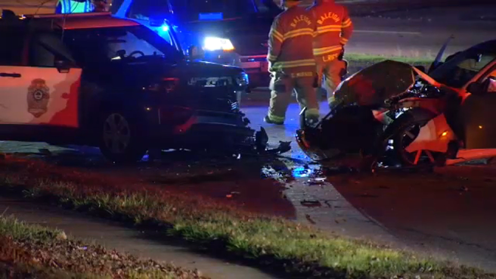 New Hope Road | Raleigh police officer involved in head-on crash with